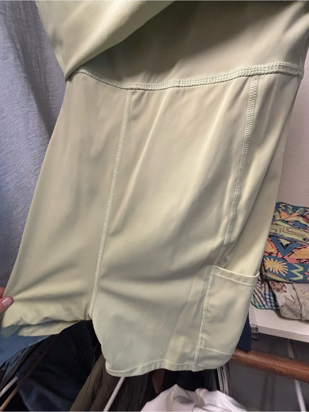Abercrombie One-Shoulder Light Green Women's Dress